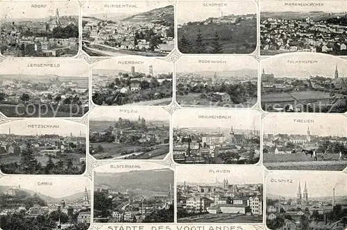 AK / Ansichtskarte Vogtland_Region St?dte des Vogtlandes Vogtland_Region