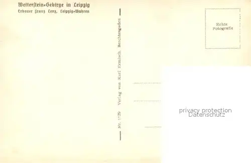 AK / Ansichtskarte Leipzig Wetterstein_Gebirge Leipzig