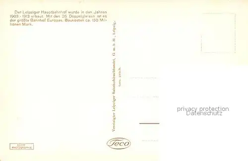 AK / Ansichtskarte Leipzig Hauptbahnfof Querbahnsteig Leipzig