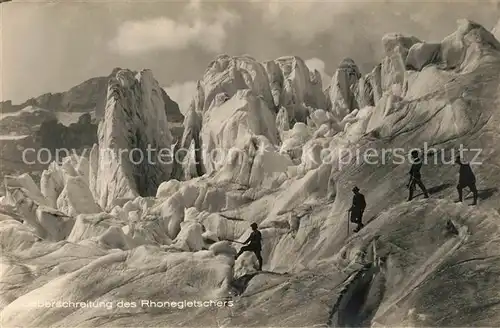 AK / Ansichtskarte Bergsteigen_Klettern ?berschreitung Rhonegletscher  