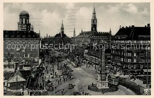 AK / Ansichtskarte Strassenbahn Kobenhavn Vesterbrogade  