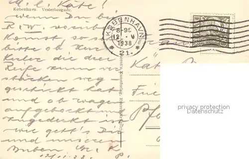 AK / Ansichtskarte Strassenbahn Kobenhavn Vesterbrogade  