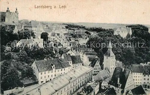 AK / Ansichtskarte Landsberg_Lech Vogelperspketive Landsberg_Lech
