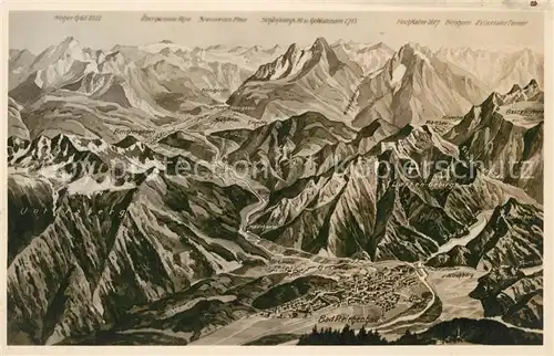 AK / Ansichtskarte Bad_Reichenhall Panoramakarte Predigtstuhlbahn Bad_Reichenhall