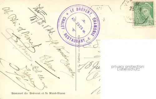 AK / Ansichtskarte Brevent_Le Mont Blanc Aussichtsterrasse Brevent_Le