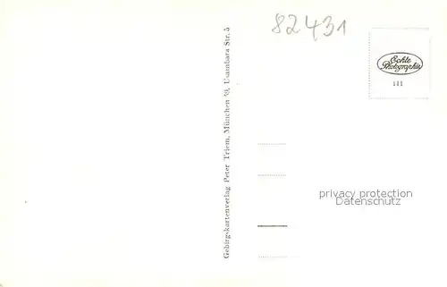 AK / Ansichtskarte Kochel_See Panoramakarte mit Walchensee Kochel_See