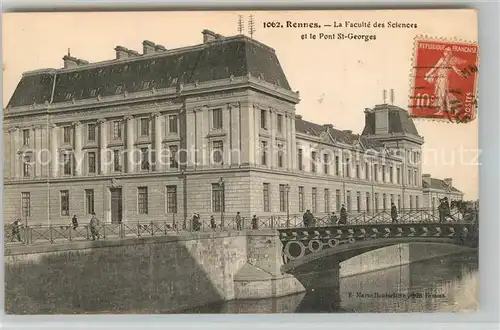 AK / Ansichtskarte Rennes_Ille et Vilaine Faculte des Sciences et le Pont Saint Georges 
