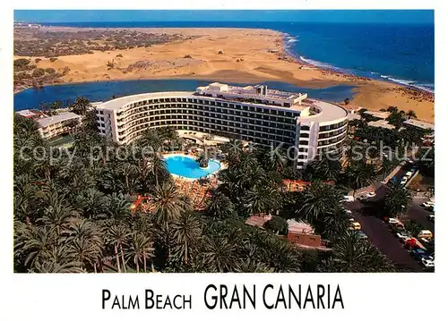 AK / Ansichtskarte Maspalomas Hoteles Lago y dunas Playa vista aerea Maspalomas