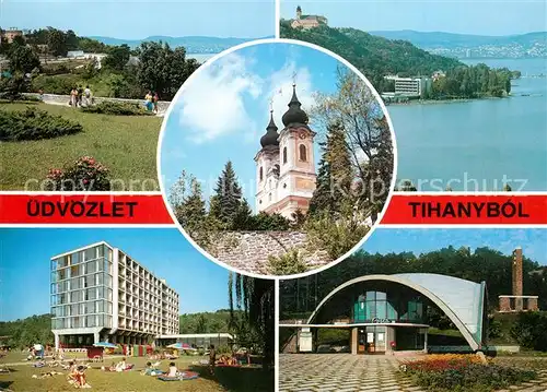 AK / Ansichtskarte Tihany Promenade Kuestenpanorama Hotel Post Kirchtuerme Tihany