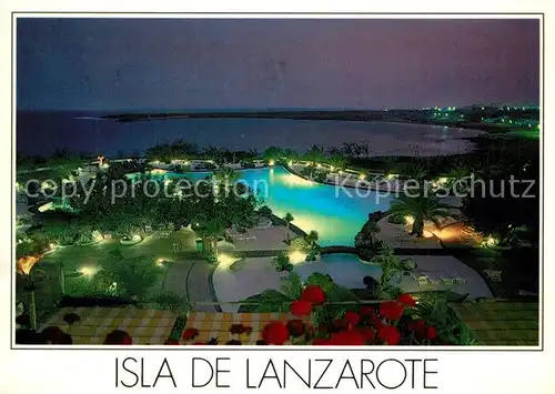 AK / Ansichtskarte Lanzarote_Kanarische Inseln Hotel Las Salinas nocturno Lanzarote