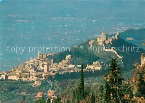 AK / Ansichtskarte Assisi_Umbria La Rocca Maggiore vista dal Monte Subasio Assisi Umbria