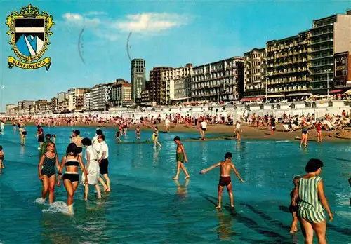 AK / Ansichtskarte Blankenberge Strand en Dijk Promenade Hotels Wappen Blankenberge