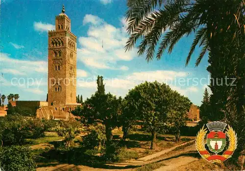 AK / Ansichtskarte Marrakech_Marrakesch Koutoubia Mosquee et ses jardins Marrakech Marrakesch