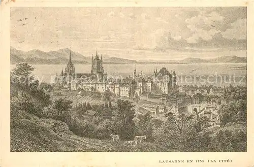 AK / Ansichtskarte Lausanne_VD en 1753 Lausanne VD