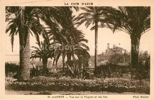 AK / Ansichtskarte Cannes_Alpes Maritimes Vue sur le Suquet et les Iles Cannes Alpes Maritimes