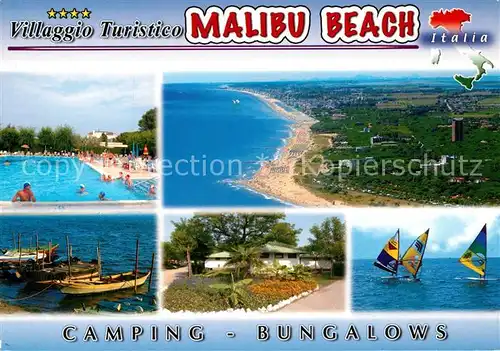 AK / Ansichtskarte Jesolo Villaggio Turistico Malibu Beach Fliegeraufnahme Strand Jesolo