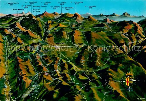 AK / Ansichtskarte Altipiano di Asiago Veduta genrale Panoramakarte Altipiano