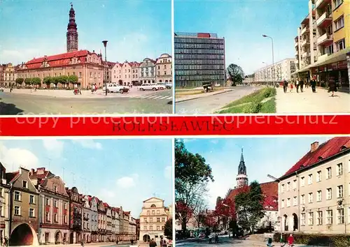 AK / Ansichtskarte Boleslawiec_Bunzlau Ratusz Ulica Adama Asnyka Zabytkowe kamieniczki w Rynku Plac Armii Czerwonej Boleslawiec_Bunzlau