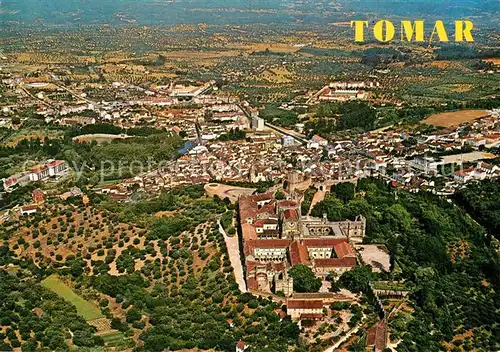 AK / Ansichtskarte Tomar Convento de Cristo Kloster Fliegeraufnahme Tomar