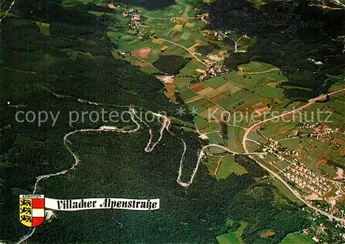 AK / Ansichtskarte Villach_Kaernten Villacher Alpenstrasse mit Blick ins Villacher Becken Fliegeraufnahme Villach_Kaernten