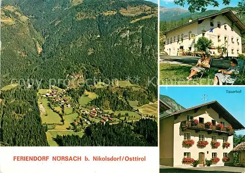 AK / Ansichtskarte Noersach Feriendorf Fliegeraufnahme Gasthaus Gaestehaus Taxerhof 