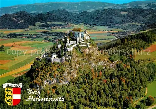 AK / Ansichtskarte Hochosterwitz_Burg mit Saualpe Fliegeraufnahme Hochosterwitz_Burg