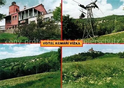 AK / Ansichtskarte Krupka Hotel Komari Vizka Sessellift Landschaftspanorama Krupka