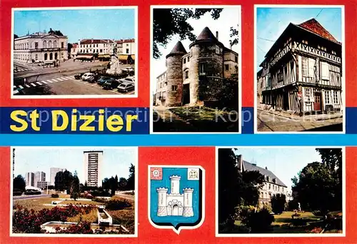 AK / Ansichtskarte Saint Dizier_Haute Marne Vues d ensemble de la ville Chateau Parc Saint Dizier Haute Marne