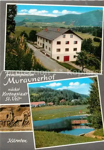 AK / Ansichtskarte St_Veit_Glan Pension Muraunerhof Badeteich St_Veit_Glan
