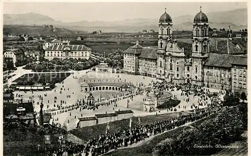 AK / Ansichtskarte Einsiedeln_SZ Klosterplatz Einsiedeln SZ