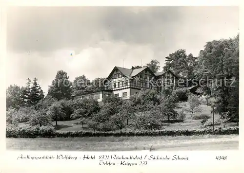 AK / Ansichtskarte Reinhardtsdorf_Bad_Schandau Ausflugsgaststaette Wolfsberg Hotel Reinhardtsdorf_Bad