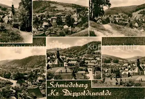 AK / Ansichtskarte Schmiedeberg _Dippoldiswalde Teilansichten Panorama Schmiedeberg 