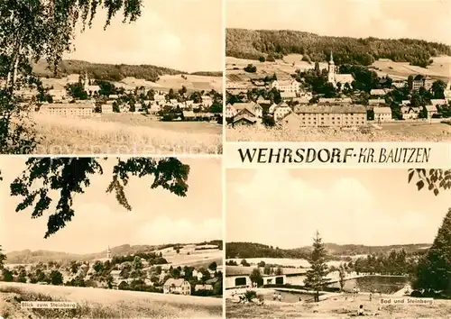 AK / Ansichtskarte Wehrsdorf_Sachsen Teilansichten Steinberg Freibad Wehrsdorf Sachsen