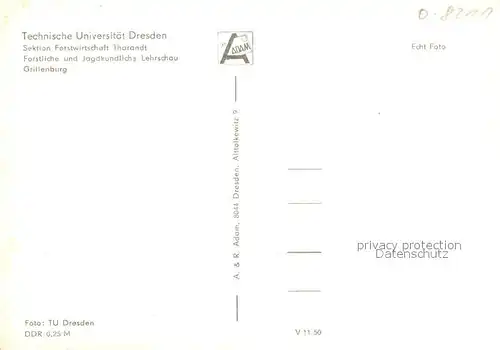 AK / Ansichtskarte Tharandt TU Dresden Sektion Forstwirtschaft Tharandt