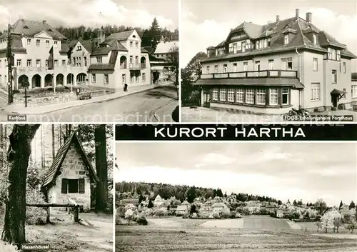 AK / Ansichtskarte Hartha_Tharandt Kurhaus FDGB Erholungsheim Forsthaus Hexenhaeusl Panorama Hartha Tharandt