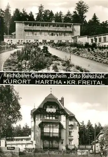 AK / Ansichtskarte Hartha_Tharandt Reichsbahn Genesungsheim Otto Rehschuh Neubau Altbau Hartha Tharandt