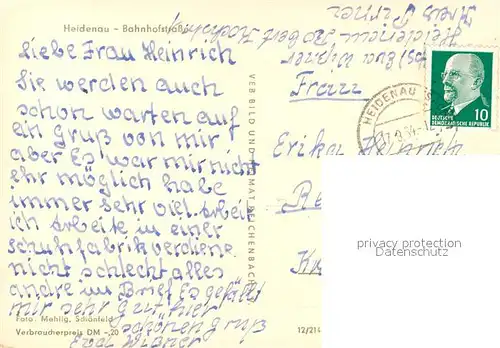 AK / Ansichtskarte Heidenau_Sachsen Bahnhofstrasse Heidenau Sachsen