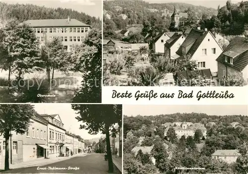 AK / Ansichtskarte Bad_Gottleuba Berggiesshuebel Oberschule Ernst Thaelmann Str Kuenitzsanatorium Bad