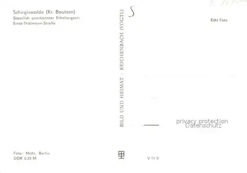 AK / Ansichtskarte Schirgiswalde Ernst Thaelmann Strasse Schirgiswalde