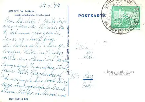 AK / Ansichtskarte Weifa Ortsansicht Weifa