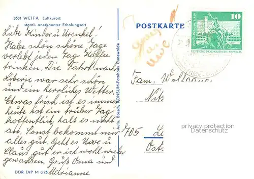 AK / Ansichtskarte Weifa Ortsansicht Weifa