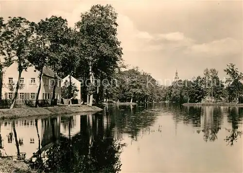 AK / Ansichtskarte Pulsnitz_Sachsen Schlossteich Pulsnitz Sachsen