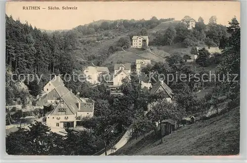 AK / Ansichtskarte Rathen_Saechsische Schweiz Teilansicht Rathen Saechsische Schweiz