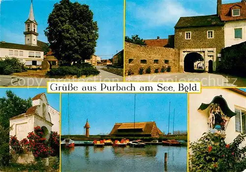 AK / Ansichtskarte Purbach_Neusiedler_See Ortsmotive Tuerkentor Kapelle Seemotiv Bildstock Purbach_Neusiedler_See