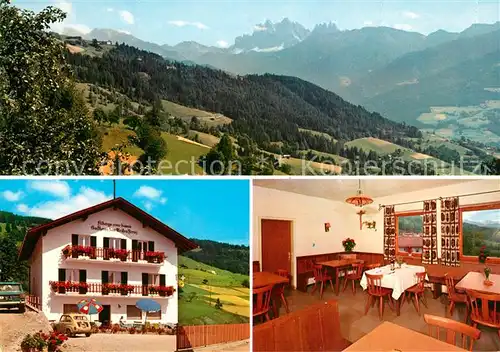 AK / Ansichtskarte Lazfons Albergo Croce Bianca Gasthof Pension Zum Weissen Kreuz Landschaftspanorama Eisacktal Dolomiten Lazfons