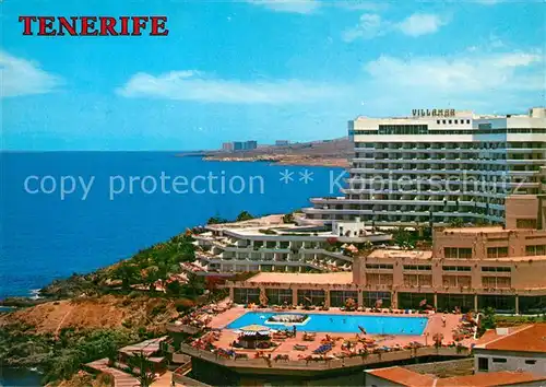 AK / Ansichtskarte Playa_de_las_Americas Hotel Villamar Swimming Pool Meerblick Playa_de_las_Americas