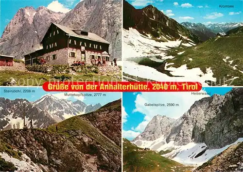 AK / Ansichtskarte Imst_Tirol Anhalterhuette Berghaus Gebirgspanorama Lechtaler Alpen Imst_Tirol
