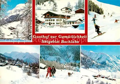 AK / Ansichtskarte Bschlabs Gasthof Pension Zur Gemuetlichkeit Skigebiet Lechtaler Alpen Bschlabs