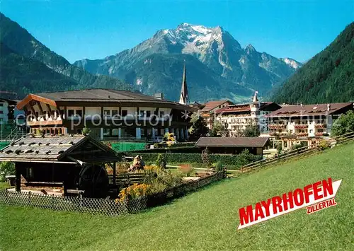 AK / Ansichtskarte Mayrhofen_Zillertal Europahaus Veranstaltungszentrum mit Gruenberg Zillertaler Alpen Mayrhofen_Zillertal