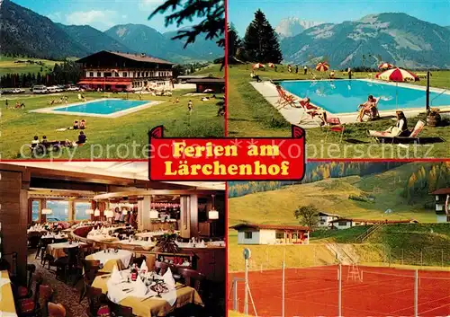AK / Ansichtskarte Erpfendorf Gasthof Pension Restaurant Laerchenhof Swimming Pool Tennisplatz Erpfendorf
